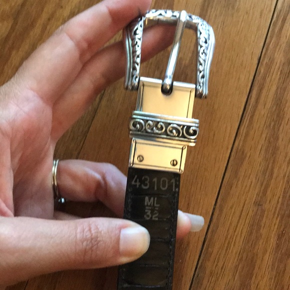 Reversible red & black & silver Brighton belt - Picture 3 of 8